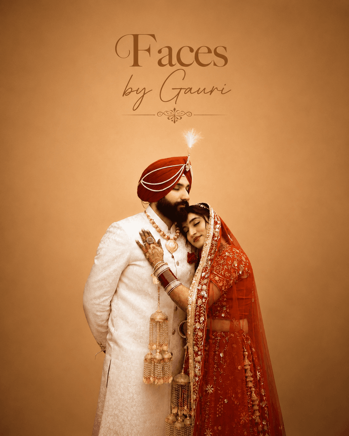 Bridal couple makeup by Faces by Gauri